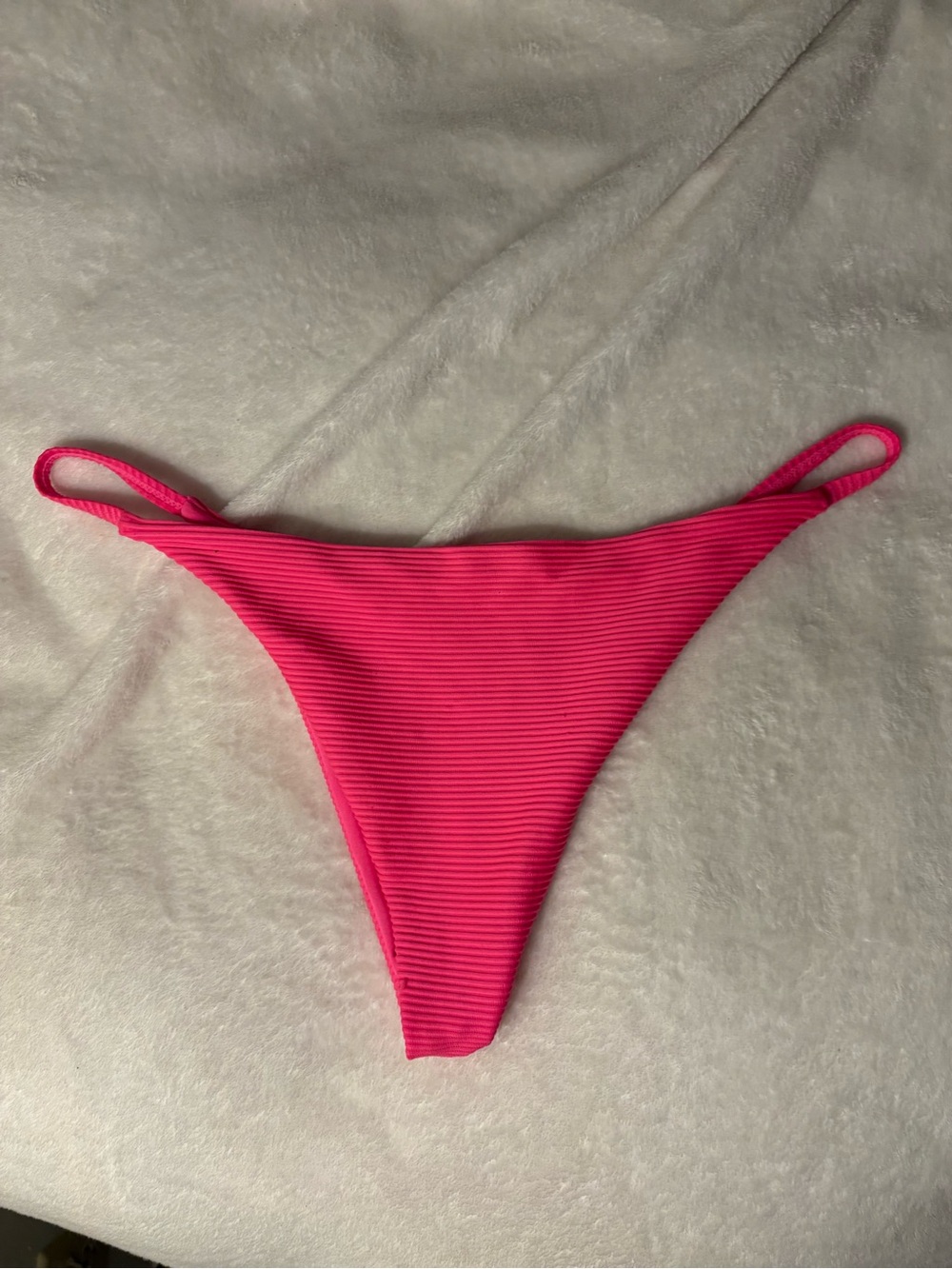 Amazon Hot Pink Ribbed Bikini Bottom - Picture 2 of 2